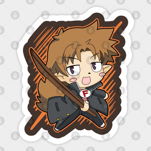 Baka Sticker by WarGreymonZero